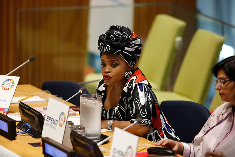 Zoleka Mandela demanded leadership on noncommunicable diseases (NCDs) & urban health at the UN General Assembly, 2018.