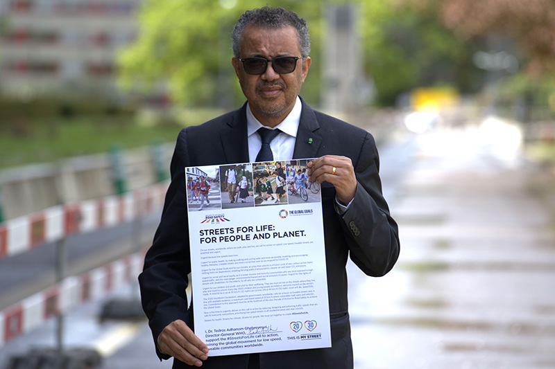 Director-General, World Health Organization, Dr Tedros Adhanom Ghebreyesus, hosted a special conference with Zoleka Mandela to discuss the urgent need for slow, safe and healthy streets.