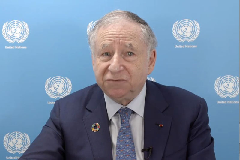 UN Secretary General’s Special Envoy for Road Safety and FIA President Jean Todt spoke at the launch.