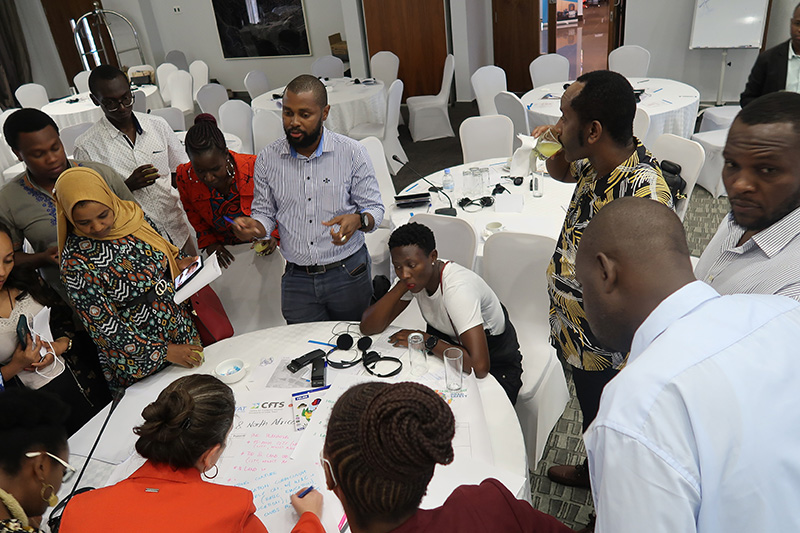 Participants discuss the components of the Pan-African Plan of Action for Active Mobility (PAPAAM).