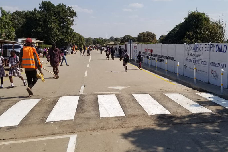Zambian school road speed initiative launch supported through Child Health Initiative