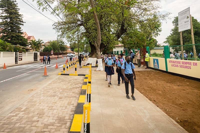 Mozambique school zone safety project supported by FIA and FIA Foundation