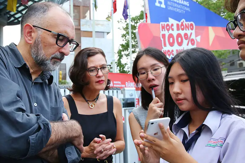 Executive Director Saul Billingsley also saw the AI&Me technology in action with the YEA app.