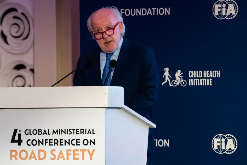 FIA Foundation Chair David Richards CBE speaking at the event.